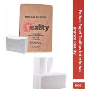 PAPEL TOALHA ITERFOLHAS BRANCO REALITY PACOTE COM 1000 FOLHAS 22 X 21 2 DOBRAS