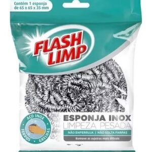 ESPONJA INOX LIMPEZA PESADA FLASH LIMP