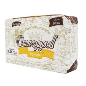 PAPEL TOALHA INTERFOLHAS PREMIUM OUROPPEL PACOTE 22,5X20 COM 1000 FOLHAS