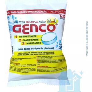 TABLETES CLORO MULTIPLA AÇAO 3 EM 1 GENCO 200G
