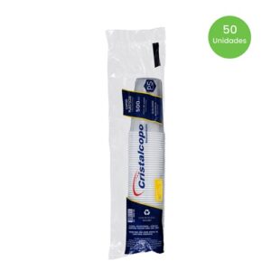 COPOS 500 ML LISO TRANSPARENTE CRISTALCOPO COM 50 UNI