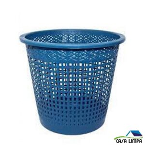 LIXEIRA PLASTICA TELADA AZUL 10 LTS SEM TAMPA ARQPLAST