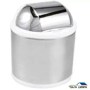 LIXEIRA INOX DE PIA VIEL 2,5 LITROS COM TAMPA RETRATIL