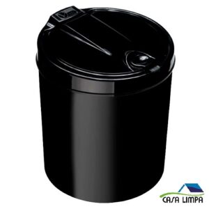LIXEIRA EM PP PARA PIA 2,5 LITROS COM TAMPA CLICK PRETA PP