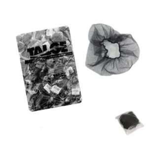 TOUCA DE NYLON COR PRETA COM 100 UNIDADES