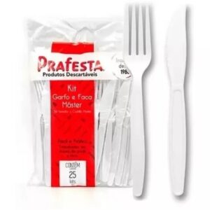 KIT GARFO E FACA MASTER PRAFESTA COM 25 UNIDADES