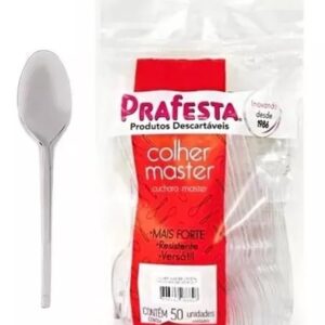COLHER REFEIÇÃO PRAFESTA 50 UNIDADES