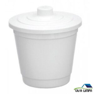 LIXEIRA BRANCA NIQUELART 2,8 LTS COM TAMPA
