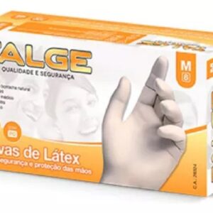 LUVAS DE LÁTEX M8 TALGE COM PÓ 100 UNIDADES