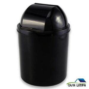 LIXEIRA EM PP PRETA VIEL PIA 3 LITROS COM TAMPA RETRATIL