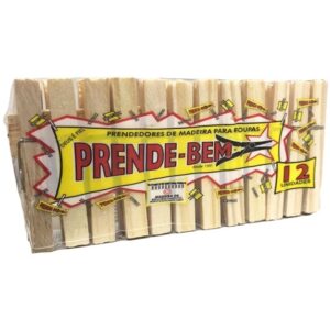 PRENDEDOR DE ROUPA PRENDE BEM 12 UNIDADES PEQUENO