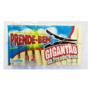 PRENDEDOR DE ROUPA PRENDE BEM GIGANTÃO 12 UNIDADES GRANDE