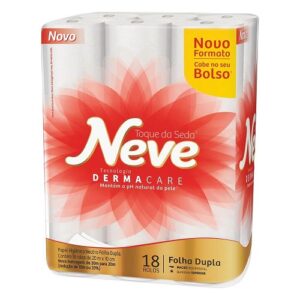 PAPEL HIGIENICO NEVE TOQUE DE SEDA FOLHA DUPLA18 ROLOS 20M X 10CM