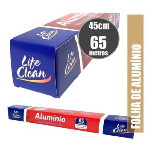 PAPEL ALUMÍNIO LIF CLEAN 45CMX65MTS (1 ROLO)