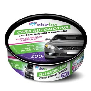 CERA AUTOMOTIVA C/ SILICONE E CARNAÚBA 200G STARLUX