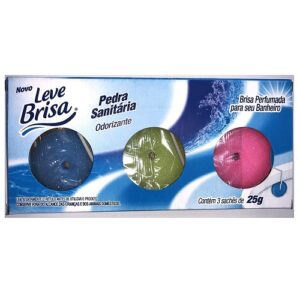 PEDRA SANITÁRIA ODORIZANTE LEVE BRISA C/ 3 SACHES DE 25G