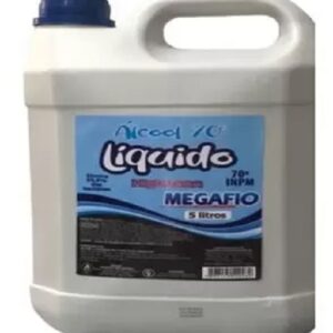 ÁLCOOL LIQUIDO ANTISSEPTICO MEGAFIO 70% INPM 5 LITROS