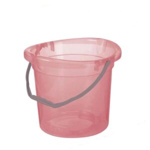 BALDE EM PLASTICO ROSA C/ ALÇA 11 LITROS PLASVALE