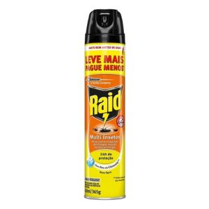 INSETICIDA AEROSOL RAID MULTI INSETOS COM ÓLEO DE CITRONELA 350ML/365G