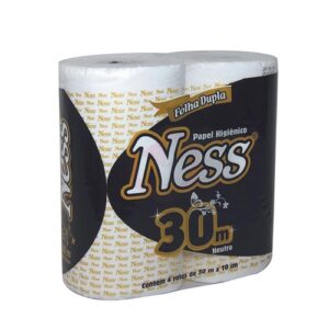 PAPEL HIGIÊNICO NESS FOLHA DUPLA 4 ROLOS DE 30 M X 10 CM CADA