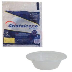 PRATO DESCARTAVEL FUNDO CRISTALCOPO 15CM  C/10
