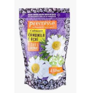 SABONETE GLICERINADO PREMISSE  CAMOMILA E AÇAI REFIL 450ML