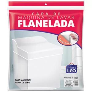 CAPA DE MÁQUINA DE LAVAR FLANELADA TAM. GG  67CMX74CMX105CM PLAST LEO