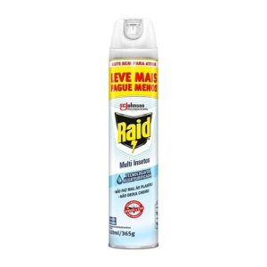 INSETICIDA AEROSOL RAID MULTI INSETOS TECNOLOGIA AGUA PURIFICADA 350ML/365G