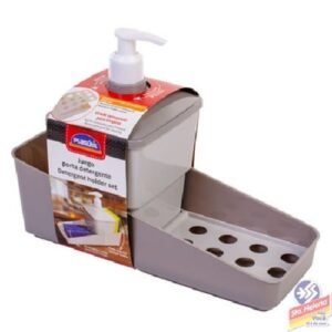 CONJUTO PORTA-DETERGENTE CINZA 600 ML