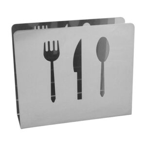 PORTA GUARDANAPOS DE MESA EM AÇO INOX 10X12X3,5
