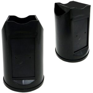 PORTA GUARDANAPO 3×1 CANUDO E SACHE EM PLASTICO PRETO