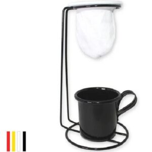 SUPORTE COM COADOR DE CAFÉ ARAMADO COM CANECA