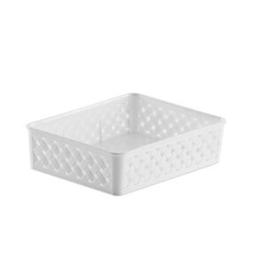 ORGANIZADOR RATTAN BRANCO 24X19X6,5