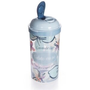 PORTA SABÃO EM PÓ REDONDO DECORADO COM DOSADOR 1440ML