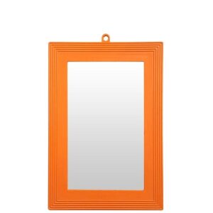 ESPELHO MOLDURA PLASTICA LARANJA