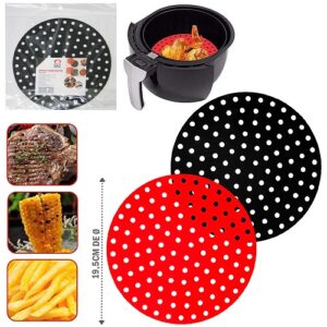 TAPETE DE SILICONE AIRFRYER VERMELHO 19,5×19,5  SAZ