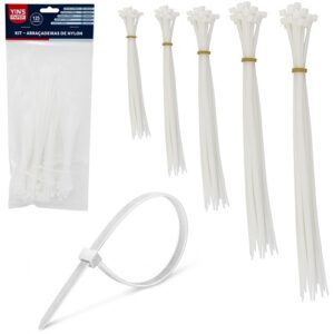 KIT ABRAÇADEIRASDE NYLON 5 TAMANHOS COM 25 UNIDADES CADA