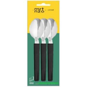 COLHERES DE MESA KIT 3 PEÇAS CABO PRETO – MRTNZO – HOME