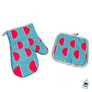 LUVA P/COZINHA DE POLIESTER TERMICA C/DESCANSO DE PANELA