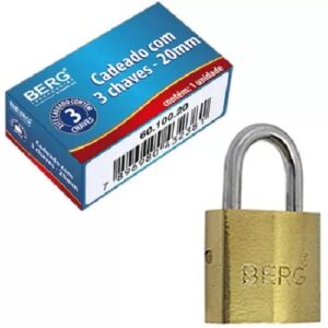 CADEADO 20MM LT 3 CHAVES BERG
