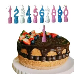 VELA DE ANIVERSÁRIO PLASTICA AZUL Nº9