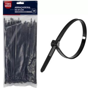 ABRAÇADEIRA DE NYLON 4,8MM X 200MM 100 UNIDADES