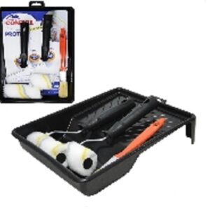 KIT COM PINCEL 3/4″ 2 ROLOS DE LÃ 5CM E 9CM E BANDEJA PINTURA 19CM X 26CM X 5