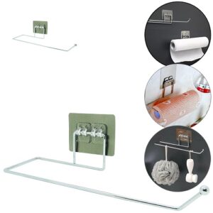 SUPORTE PORTA PAPEL TOALHA MULTIUSO DE PAREDE ARAMADO COM AUTOADESIVO 26,5X8,5X5,5CM