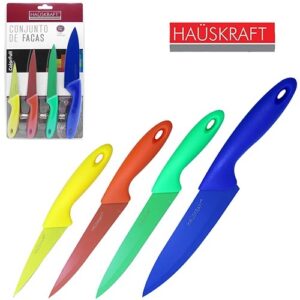 CONJUNTO DE FACAS COM 4 PEÇAS HAÜSKRAFT