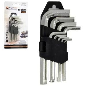 Jogo De Chave Allen Curto Com 9 Pecas + Suporte