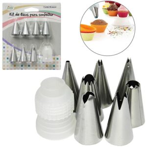 KIT DE BICOS PARA CONFEITAR 7 BICOS E ADAPTADOR