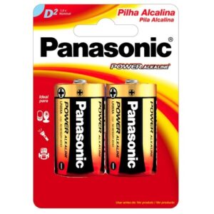 PILHAS PANASONIC D BLISTER COM 2 UNIDADES