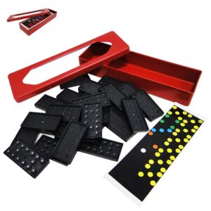 JOGO DE DOMINÓ EM PLASTICO PRETO 28 PÇS