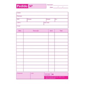 TALÃO DE PEDIDOS 10X15CM